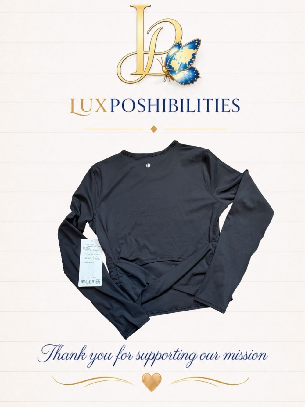 lululemon NWT size 10 all it takes twist back long sleeve